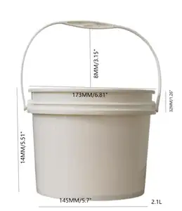 Verpakking Container Drum Seal Verf Emmer Emmers Food Grade Plastic 1l 3l 10l 15l 20l 25l 5 Gallon
