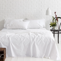 Ensemble de draps plats pour couple 3 pièces, 400 fils, 100% coton premium, doux, qualité hôtelière, rafraîchissant