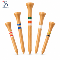 Support de balles écologique, accessoires de golf, pack de 70 mm et 83 mm, tees de golf biodégradables pour parcours de golf, tees de golf en bambou avec logo personnalisé
