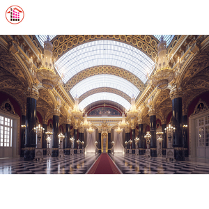 Sàn Đá Cẩm Thạch Đen Nero Marquina Sảnh Hùng Vĩ Cột Đá Cẩm Thạch Kiểu La Mã Giá Nội Thất - Product Image 5