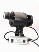Projecteur LED extérieur 80W RGBW/Blanc 6000K Lumière du jour pour logo et gobo, étanche IP65, contrôle DMX512/sonore, alliage d'aluminium E27
