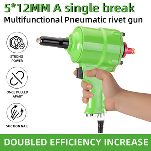 Pistola <span class=keywords><strong>Remachadora</strong></span> Neumática ODM OEM, <span class=keywords><strong>Remachadora</strong></span> de Aire de Gran Fuerza de Tracción, Sin Atascos de Clavos, para Trabajos de Fijación Industrial - Product Image 2
