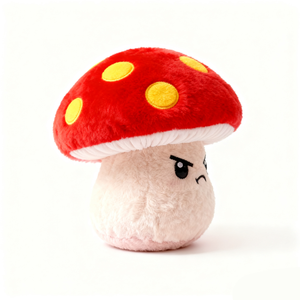 Peluche <span class=keywords><strong>de</strong></span> Hongo Rojo Enojado Personalizado <span class=keywords><strong>de</strong></span> Alta Calidad con Certificación CE y ASTM, Fabricante con MOQ Bajo - Product Image 3