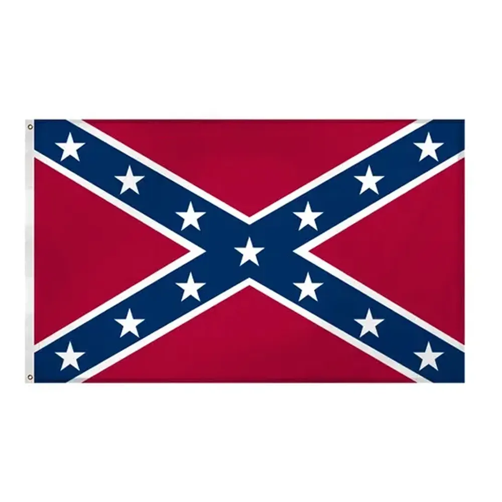 Haute qualité personnalisé drapeau rouge blanc bleu impression numérique 3x5ft 100% bannière extérieure drapeau confédéré personnalisé