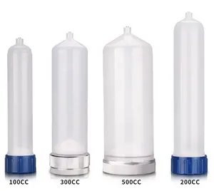 Dispensing Syringe Barrel Metal Aluminium Cap Plastic Cap Syringe Big Capacity High Pressure Resistant Syringe Multi-Specificati