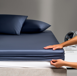 Ensemble <span class=keywords><strong>de</strong></span> literie en coton à longues fibres <span class=keywords><strong>de</strong></span> couleur unie 100% coton personnalisé drap <span class=keywords><strong>de</strong></span> <span class=keywords><strong>lit</strong></span> taie d'oreiller couvre-<span class=keywords><strong>lit</strong></span> ajusté protège-matelas - Product Image 1