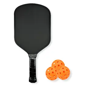 Paddle Black Curved Head Batting Dessert Friction Surface 14mm Carbon Fiber Hot Formed Pickling Ball Racket