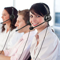 Auriculares con Cable para Call Center, con Micrófono USB y Cancelación de Ruido, Compatibles con Computadoras y Teléfonos, Más Vendidos