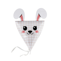 Boîte de papier d'art en forme de lapin de dessin animé avec oreilles pour les cadeaux de fête de Pâques