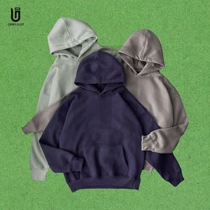 Felpa con cappuccio bianca Unisex di nuova tendenza 380Gsm felpa con cappuccio in cotone poliestere senza stringhe felpa con cappuccio da uomo oversize Fit - Product Image 1