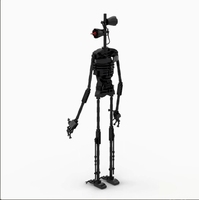 Best-seller transfrontalier MOC : Ensemble de construction de robot mécha noir en petites pièces, jouet décoratif