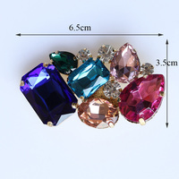 Bling bling multi-couleur verre strass boucles métalliques décorations de chaussures clip de chaussures amovible quincaillerie pour la mariée