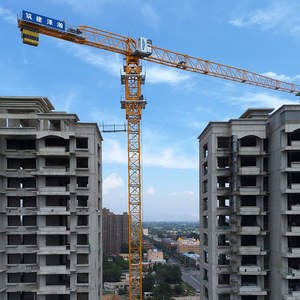 מנוף צריח שטוח דגם דאהן QTZ250 דגם 7025-12T עם בקר PLC ומנוע, כושר הרמה 12 טון, טווח 70 מטר, מומנט הרמה 250 טון.מטר לבנייה - Product Image 3