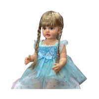 Fabricant direct Sunnyfan W-2189L Poupée Reborn de 22 pouces en vinyle souple réaliste pour filles, jouet de jeu d'imitation