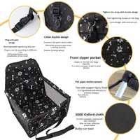 Alfombrilla de asiento de seguridad para gatos y perros antisuciedad de patrón sólido ecológico, camas para mascotas de viaje en coche al aire libre embaladas en cartón
