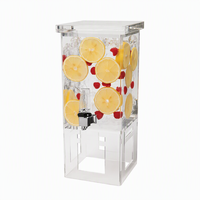 Distributeur de boissons froides en acrylique transparent personnalisé avec robinet en acier inoxydable, serveur d'eau pour hôtel, buffet, mariage, restaurant, bar