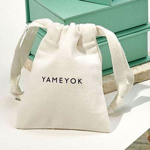Wholesale Eco Friendly Canvas <b>Drawstring</b> Jewelry <b>Pouch</b> Customized 100% Cotton Dust <b>Pouch</b> Organic Cotton <b>Drawstring</b> Bag With Logo - Product Image 4