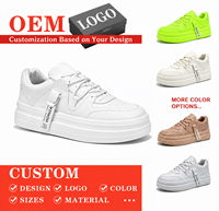 Chaussures de skate décontractées pour hommes, avec logo personnalisé, en cuir PU imperméable, plateforme, semelle épaisse, augmentant la taille