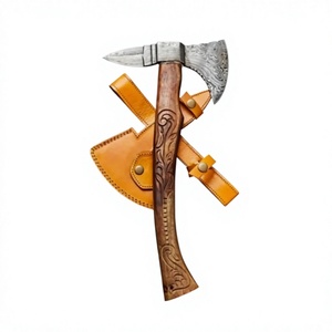 Hacha Tomahawk con mango de madera tallado a mano, hoja de acero forjado, hacha de supervivencia, herramienta para exteriores, hachas fabricadas en fábrica en venta - Product Image 6