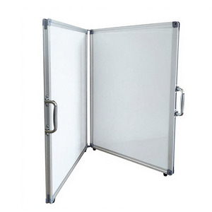 Pizarra Magnética Plegable de Doble Cara con Marco de Aluminio, Pizarra de Dibujo para Niños, Pizarra de Mensajes Portátil - Product Image 1