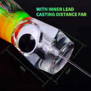 Japon 9 ''/96g tête de résine poulpe jupe souple leurre bateau en haute mer pêche en eau salée gros appâts à la traîne thon Wahoo rivière à naufrage rapide - Product Image 4