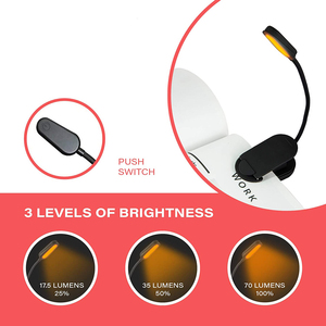 <span class=keywords><strong>Lampe</strong></span> de lecture LED moderne à clipser, rechargeable par USB, protection des yeux, flexible, <span class=keywords><strong>lampe</strong></span> de nuit pour l'étude - Product Image 3