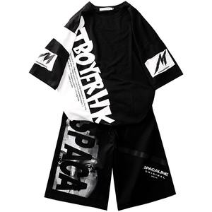 Grosir Set kaus pakaian jalan Hip-Hop pria, Fashion musim panas dengan pola cetak Top ukuran <span class=keywords><strong>M</strong></span> L XL 2XL 3XL - Product Image 6