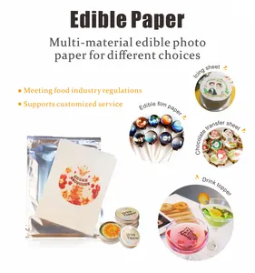 2024 nóng bán phong cách mới A4 ăn được giấy ăn được đóng băng giấy đường cho bánh Topper trang trí