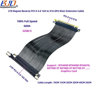 Câble d'extension de carte graphique GPU PCI-E 4.0 16X vers PCIe X16 inversé à 270 degrés 0,1M 0,15M 0,2M 0,3M pour RTX4090 <span class=keywords><strong>RX7900</strong></span> - Product Image 2