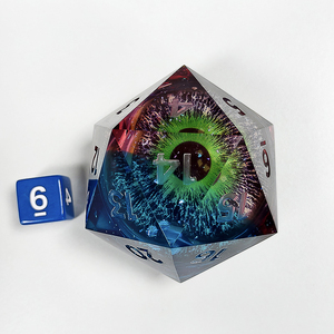 Dés à 20 faces en résine colorée avec yeux pour <span class=keywords><strong>jeu</strong></span> <span class=keywords><strong>de</strong></span> D&D, dés D20 <span class=keywords><strong>de</strong></span> grande taille - Product Image 1
