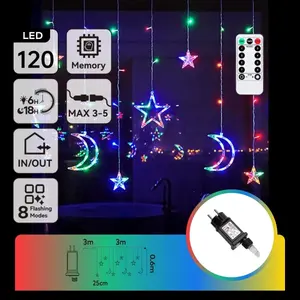 Strisce LED Collegabili a Basso Voltaggio, RGBY, 6m Totali, 12 Strisce, Ideali per Decorazione di Spazi e Ambienti Festivi - Product Image 1