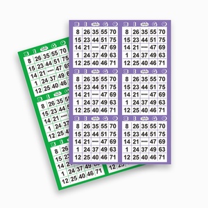 Full Color Bingo Printing Supplier Custom Sizes Art Paper Digital Printing Bingo Number Design Bingo <b>Cards</b> - Product Image 1