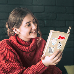 Pegatinas Personalizadas con su Propio Logo Etiqueta de Nombre PVC Vinilo Impermeable Die Kiss Cut Kawaii Lindo Laptop Estética Pegatina Autoadhesiva - Product Image 3