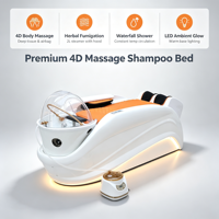Lit de massage électrique 6D en FRP, luxe léger, avec vapeur et circulation d'eau pour salon de coiffure