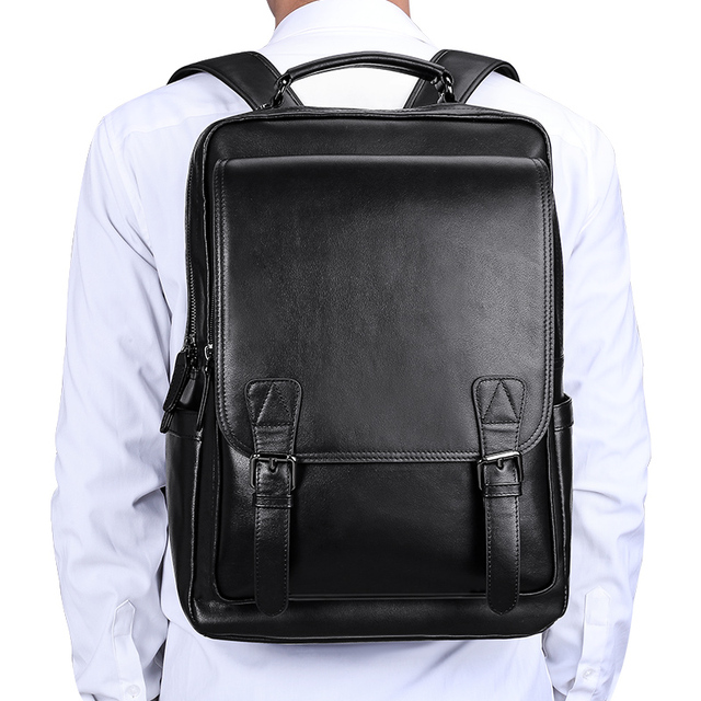 Factory Hot Sale Business Backpack Bag for Work Luxury Fashion Genuine Leather Laptop Computer Man Backpack School Bag