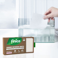 Одноразовые листы для стирки Finice на растительной основе с ароматом розы, легкие, суперконцентрированные, вместо стирального порошка