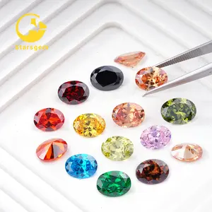 Wholesale Price Oval Shape Zirconia Beads Stone Fancy Color Cubic Zirconia