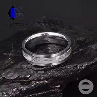 Gentdes Jewelry Bague Homme Bague de mariage Météorite Natura Tungstène Bague de mariage Homme Météorite Argent Tungstène