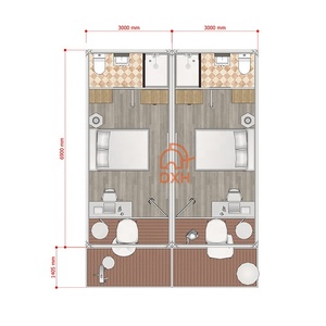 ตู้คอนเทนเนอร์สำเร็จรูป<span class=keywords><strong>3</strong></span>ห้องนอนเตียงคู่4-in-1บ้านเหล็กแพ็คแบนสำหรับอยู่อาศัย - Product Image 5