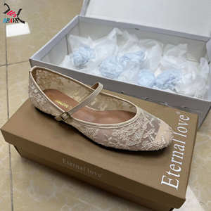 Zapatos Planos de Ballet Transpirables con Encaje y Punta Redonda para Mujer, con Parte Superior de Malla - Product Image 3