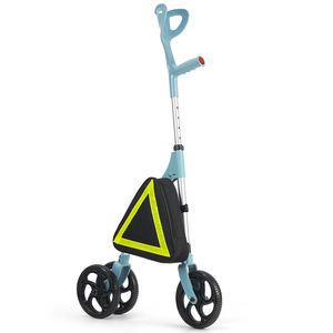 Déambulateur pliable léger MSMT à 3 roues pour personnes âgées, canne à une main pour une marche confortable - Product Image 1