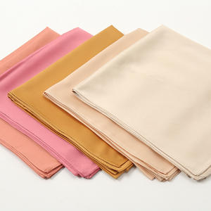 卸売110CMトレンディな女の子ファッションソフトスクエアサイズ無地新しいシルクサテンスカーフ - Product Image 5