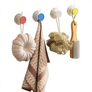 Crochet mural adhésif <span class=keywords><strong>sans</strong></span> perçage pour vêtements et serviettes, à fixer sur la porte et l'étagère - Product Image 1