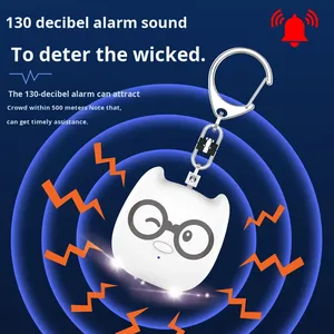 Nuevo Llavero de Seguridad con Forma de Búho, Mini Alarma Personal Recargable por USB, Anti-lobo, para Mujeres - Product Image 2