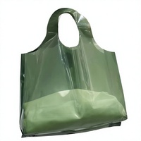 Sac en plastique HDPE durable avec poignée découpée, recyclable, écologique, pour vêtements, shopping, emballage, taille et couleur personnalisables