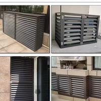 Rejilla de Protección para Unidades de Aire Acondicionado, Diseño Personalizado, para Exteriores, Montada en la Pared, Resistente al Sol y al Agua, de Aleación de Aluminio