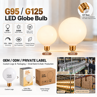 Ampoule LED Globe à Filament G95 G125 E27 Blanc Chaud Dimmable CRI80 pour Éclairage Décoratif Maison Hôtel Restaurant CE UKCA