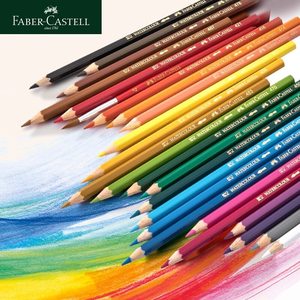 Crayons <span class=keywords><strong>de</strong></span> <span class=keywords><strong>couleur</strong></span> aquarellables <span class=keywords><strong>Faber</strong></span>-<span class=keywords><strong>Castell</strong></span>, 24/48/72 couleurs, boîte en fer rouge professionnelle soluble dans l'eau, pour <span class=keywords><strong>dessin</strong></span> à la main, niveau élémentaire - Product Image 6