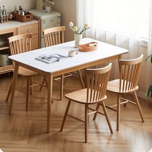 Silla de comedor rústica de restaurante de nogal de madera maciza de roble antiguo Simple al mejor precio - Product Image 1