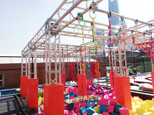 Terrain de jeux d'intérieur personnalisé, cordes d'escalade pour trampoline, enfants, adulte <span class=keywords><strong>Ninja</strong></span>, Course en promotion - Product Image 6